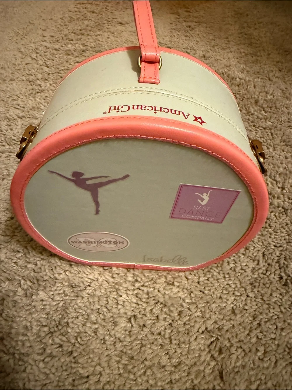 AG Isabel Dance Case with Ballet Shoes, hair accessories and bun form.